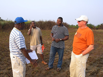 Jacob (left) chatting with Luther and Gordon