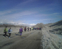 Making our way to the start line