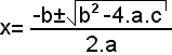 Calculo de Bhaskara via Python
