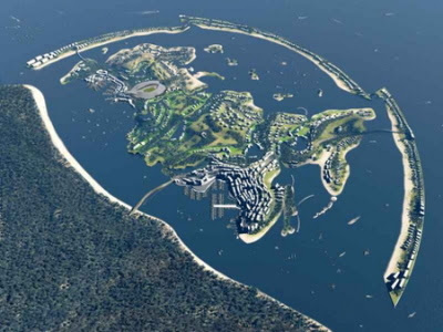 Artificial islands shaped like Russia Artificial islands shaped like Russia