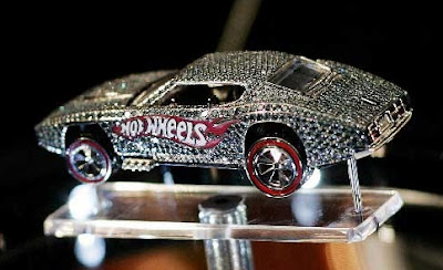 A diamond encrusted Hot Wheels car A diamond encrusted Hot Wheels car