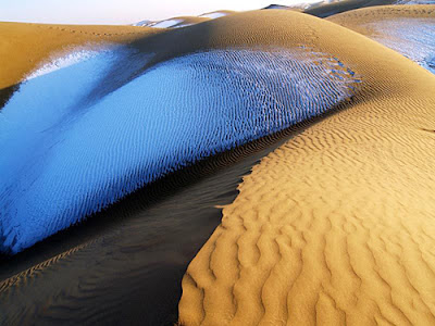 snow in a desert snow in a desert