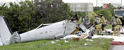 Bob Robertson in the plane wreck Bob Robertson in the plane wreck