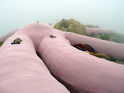 An enormous pink bunny An enormous pink bunny