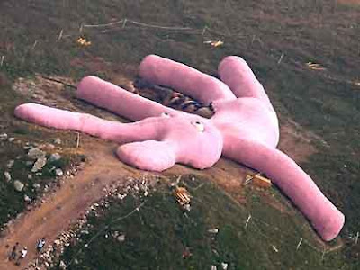 An enormous pink bunny An enormous pink bunny