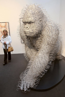 Sculpture made from clothes hangers Sculpture made from clothes hangers