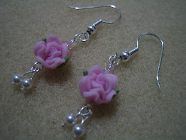 Pearl cherry flower earring