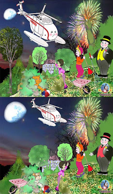 Fun Free spot the difference games for kids Thomas and the tank engine characters Harold helicopter