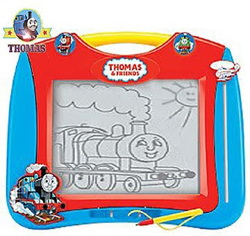 An excellent quality Percy and Thomas Megasketcher toys for making Sodor tank engine pictures