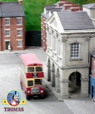 Sodor Bulgy is a red Double Decker Bus Sir Topham Hatt put him back on the road so Bulgy Rides Again