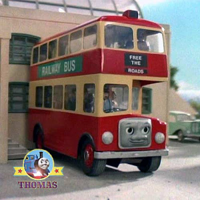 Sodor Island Bulgy the bus gets on well with Thomas Percy and old slow coach Annie and Clarabelle