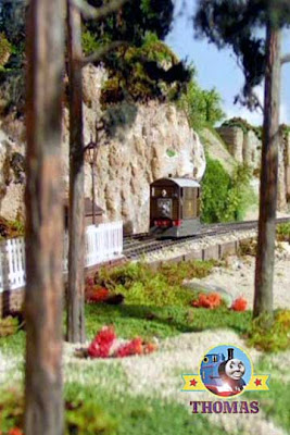 Thomas and tobys windmill he is carefully chuffed along a country branchline track to see the miller