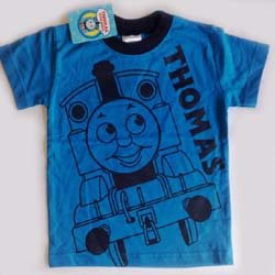 Age 5 boys blue engine thomas t-shirt pic