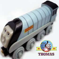 Learning curve take along Thomas and friends Spencer the silver engine wooden playset express train Learning curve take along Thomas and friends Spencer the silver engine wooden playset express train