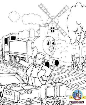Clipart Thomas the train and friends coloring pages for boys with little red Rosie the tank engine