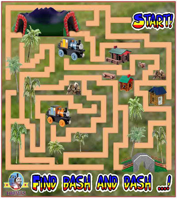 Thomas and friends bash and dash engines early education easy maze game puzzle preschool activity
