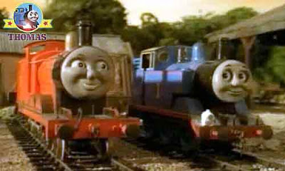 Thomas the tank engine and James and the trouble with trees chatting about Percy Terence the tractor