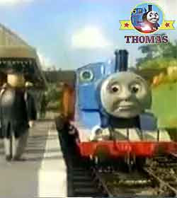 Beep beep Thomas train Annie and Clarabel arrived at the London Victoria line railway station office