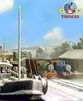 Sodor harbor for tug boats Thomas and Percy the train colleting mail for Thanksgiving holiday party