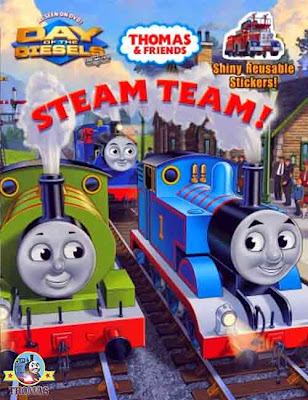 Thomas and friends Steam Team full color activity book for kids based on the new DVD Thomas movie
