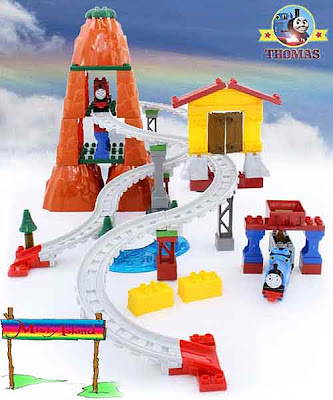 Toy railway Mega Bloks Thomas Adventures on Misty Island set Themed on DVD Misty Island Rescue movie