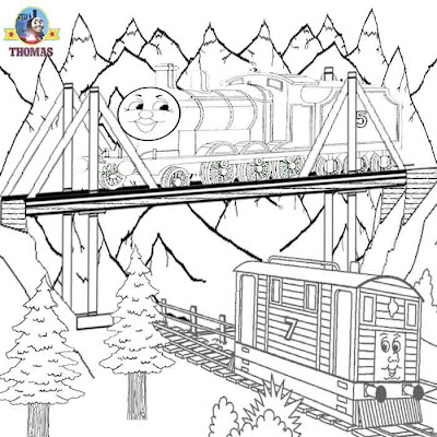 old tram Toby Thomas the tank engine James the train and friends coloring pages online free for kids