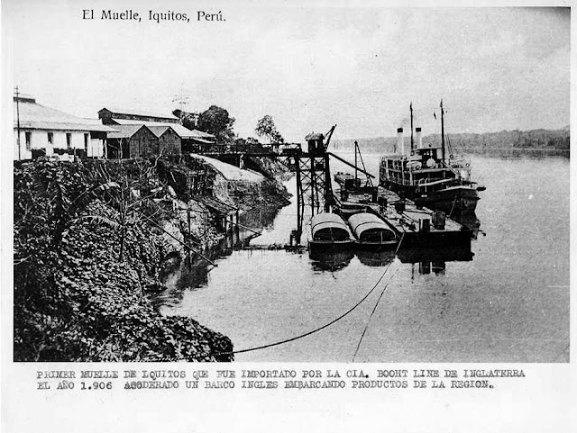 First dock in Iquitos - 1906. Built by Booth Shipping Lines.