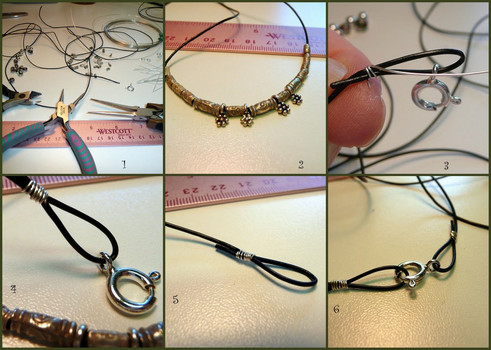 Dana's Jewelry Design April Tutorial Leather Necklaces