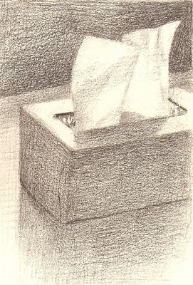 Paintings and Drawings: Sketch of Tissue Box 02/03/10