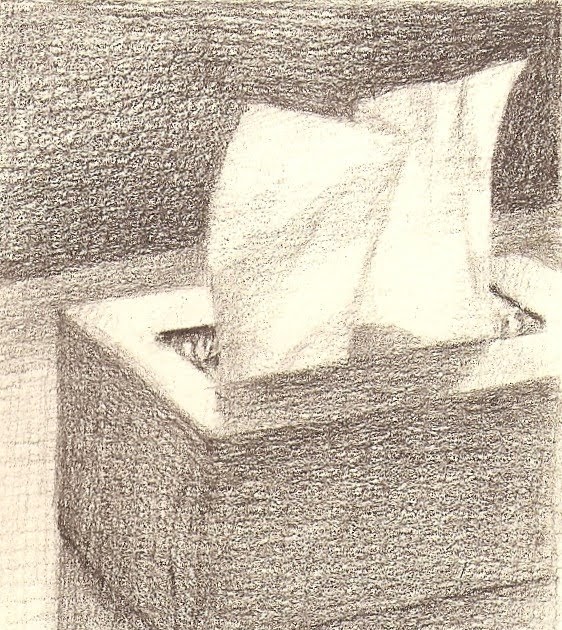 Paintings and Drawings: Sketch of Tissue Box 02/03/10