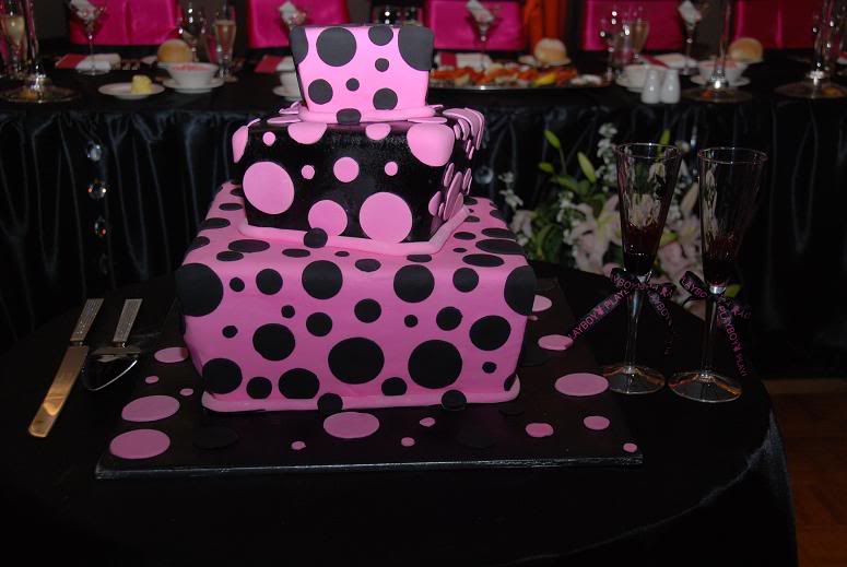 Black square wedding cake Black And Pink Wedding Cakes. Black square wedding cake