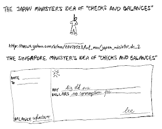 checks and balances - Japan minister, vs Singapore minister (small)