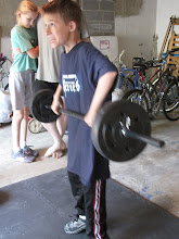 Peter working on those REALLY heavy 20 lbs