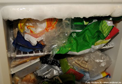 ice in freezer, is i frysskåp, defrosting avfrostning