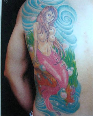 Sexy Mermaid Side Body Tattoo