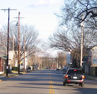 looking east down Young Street toward the Fairgrounds, Cooper-Young, Memphis looking east down Young Street toward the Fairgrounds, Cooper-Young, Memphis