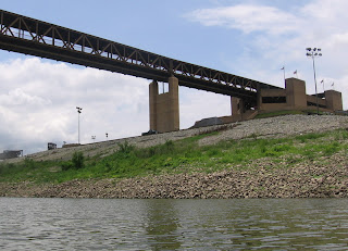 Under the Mud Island monorail, Wolf River Harbor, Memphis Under the Mud Island monorail, Wolf River Harbor, Memphis