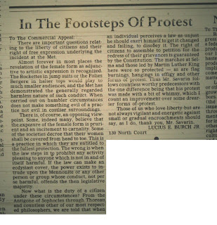 A letter in support of the protest from the great Lucius Burch A letter in support of the protest from the great Lucius Burch