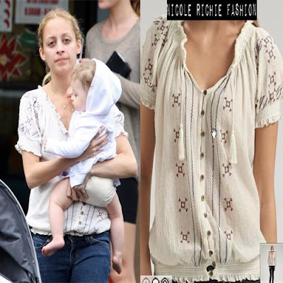 Embroidered Peasant Top