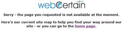 Web Certain Error