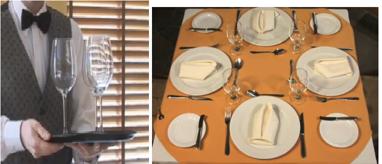 Mesa y bar fundacion: prealistamiento en el servicio del restaurante