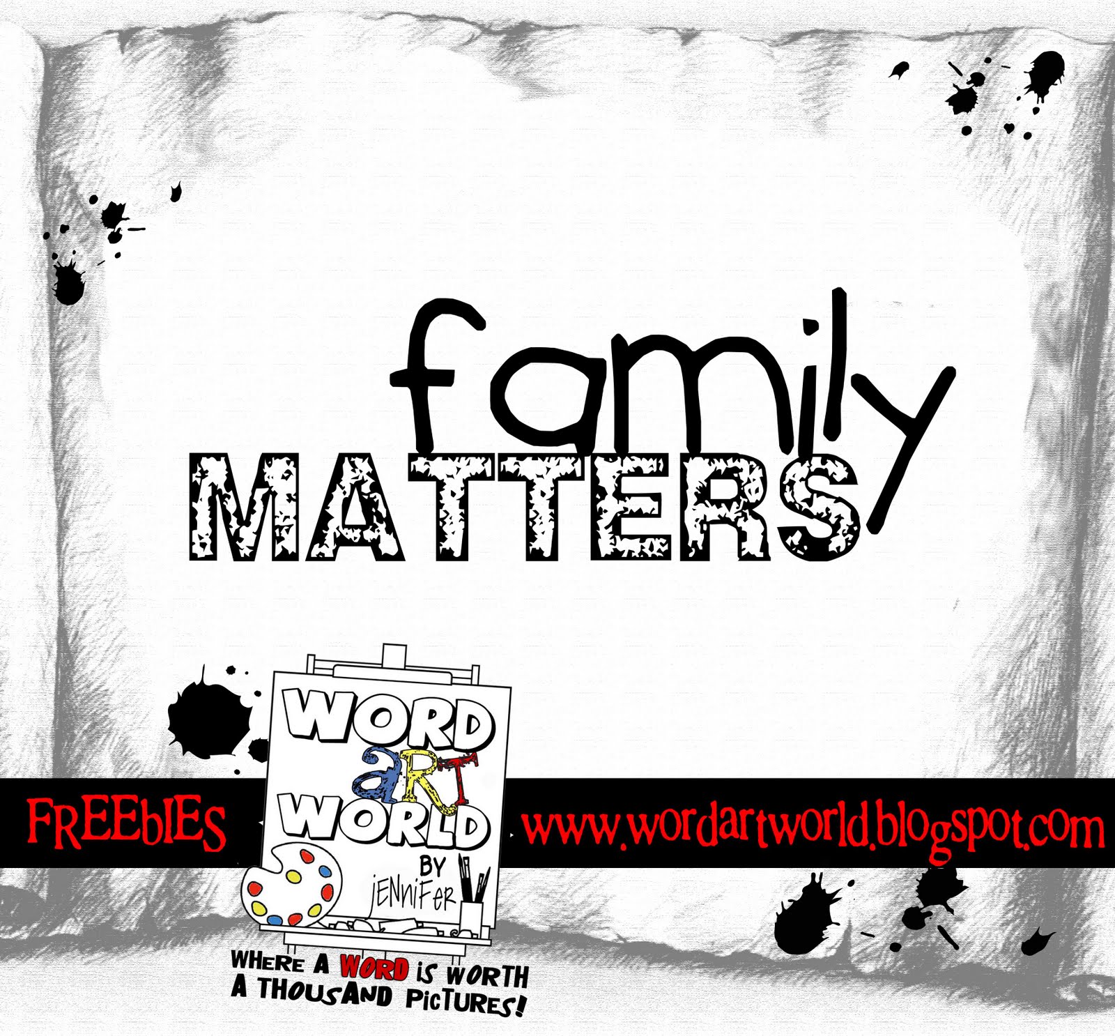 Word Art World Family Matters