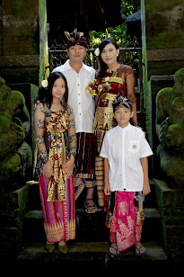 Junie and family in Bali paradise