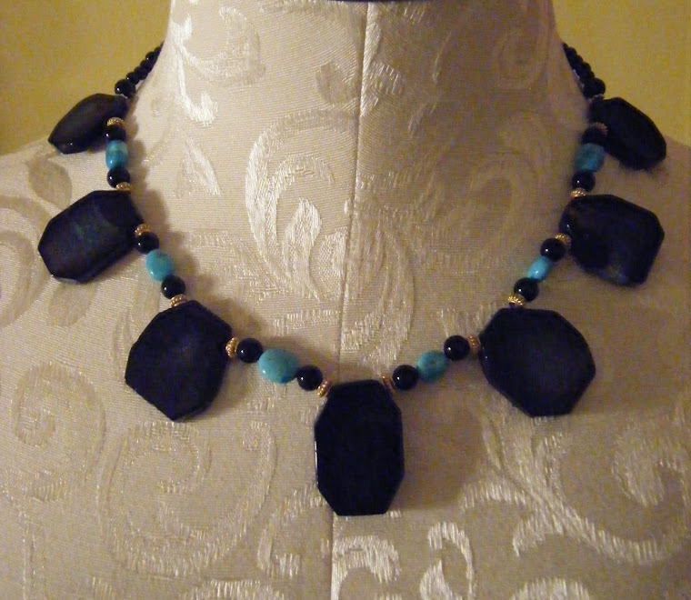 Turquoise and Black Agate.