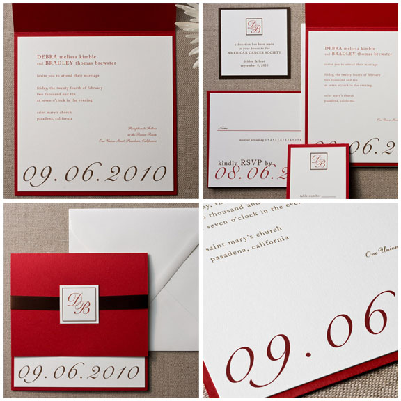 Lovely and Gracious Pocket Fold Wedding Invitations from