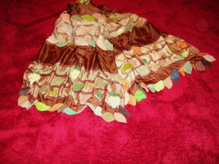 "Falling Leaves" made from wool on silk US $220