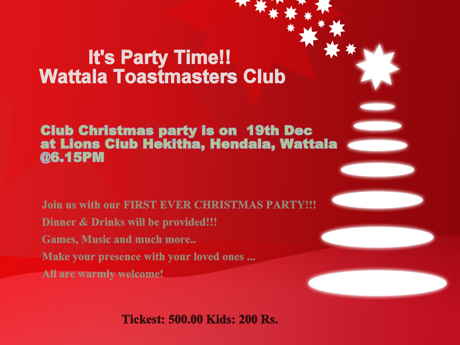 christmas drinks invite