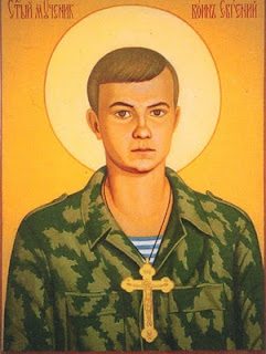 Icon of soldier beheaded for
