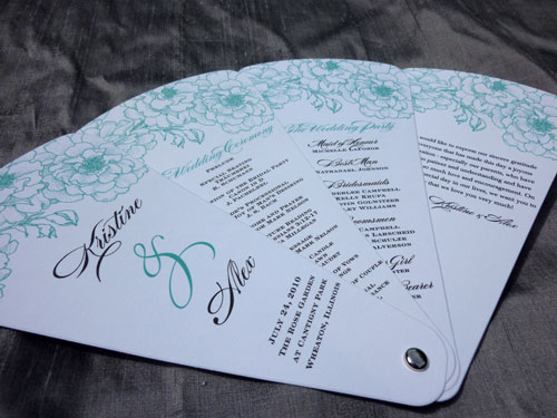 Petal Fan Wedding Programs Petal Fan Wedding Programs