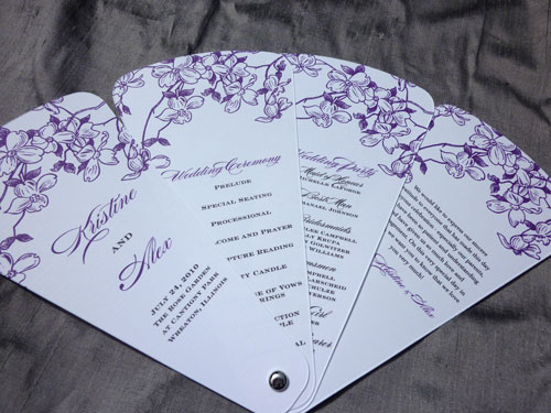 Blush Paperie Petal Fan Wedding Programs